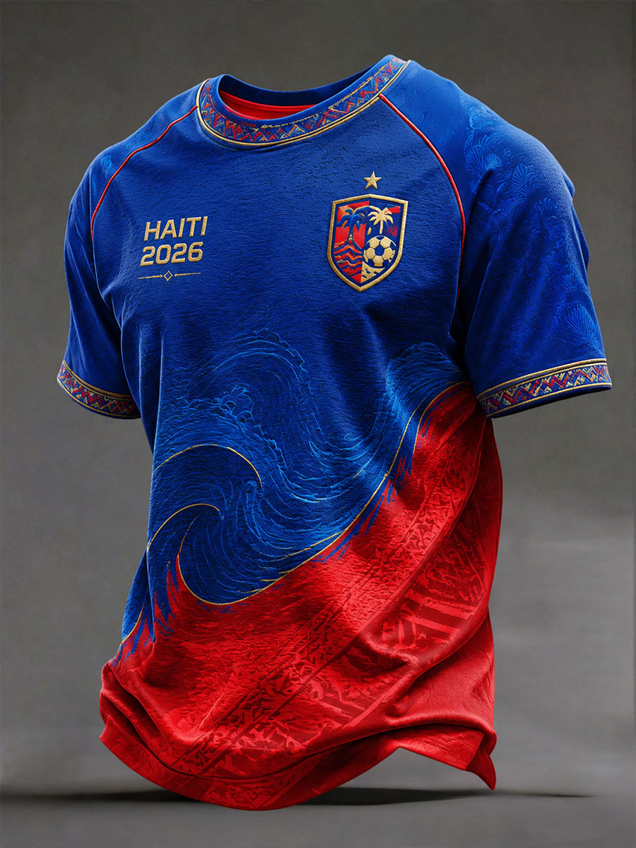Men's 2026 Haiti Football Casual T-shirt