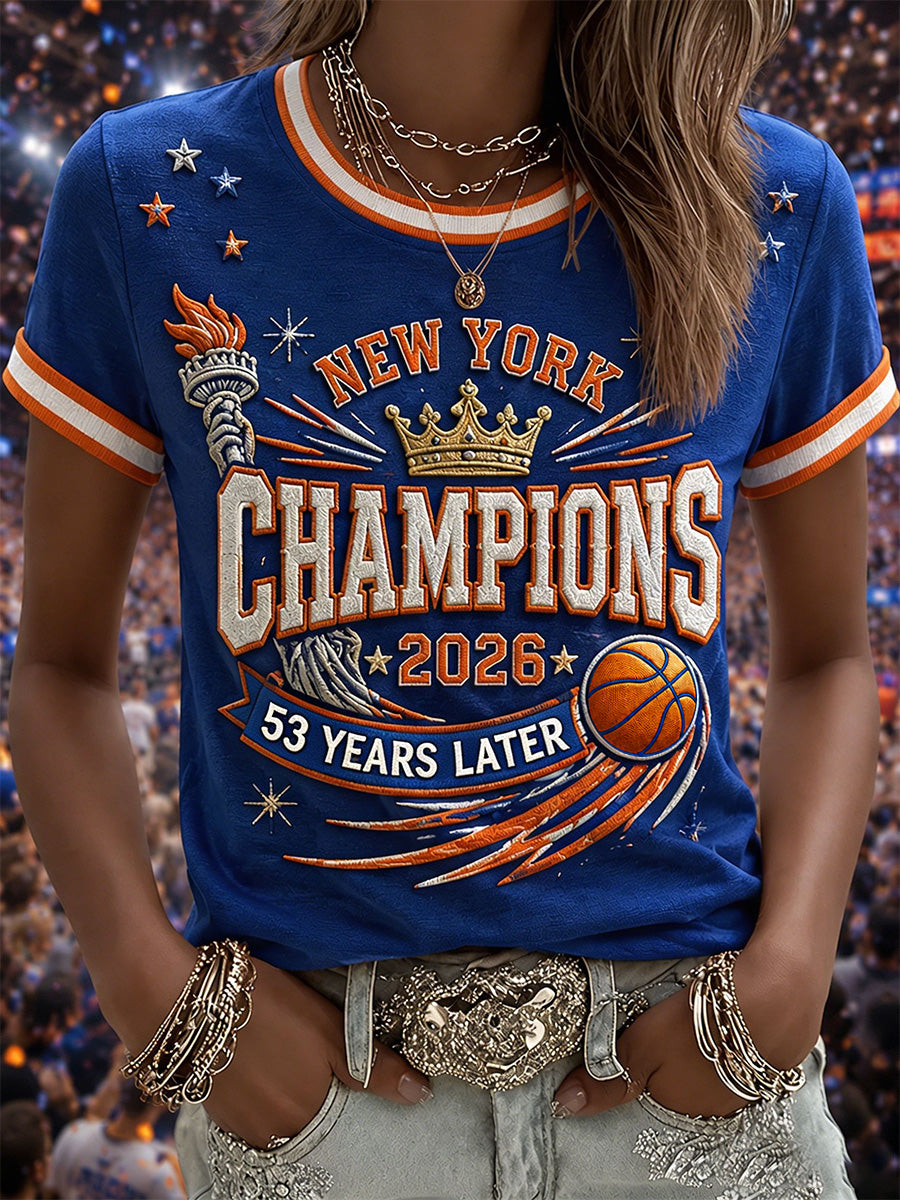 Women's Gift For Basketball Fans Print Casual Tee