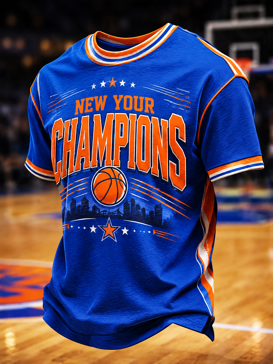 Men's New Yourk Champions Printed short sleeves t-shirt