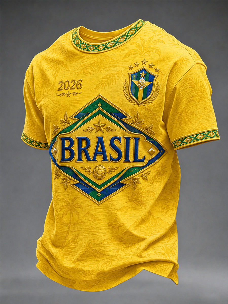 Men's Gift For Football Fans Print Casual Tee