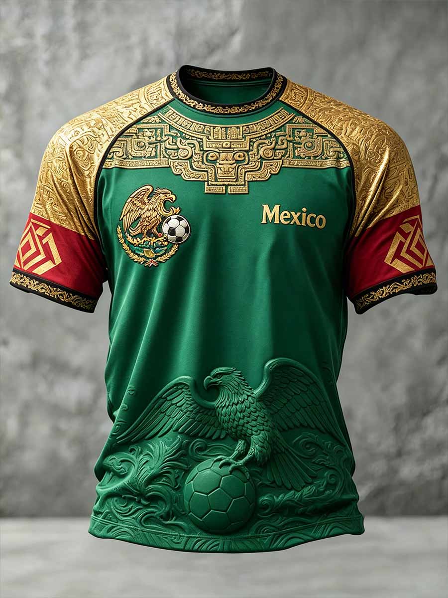 Men's Mexican Soccer Match Graphic T-Shirt