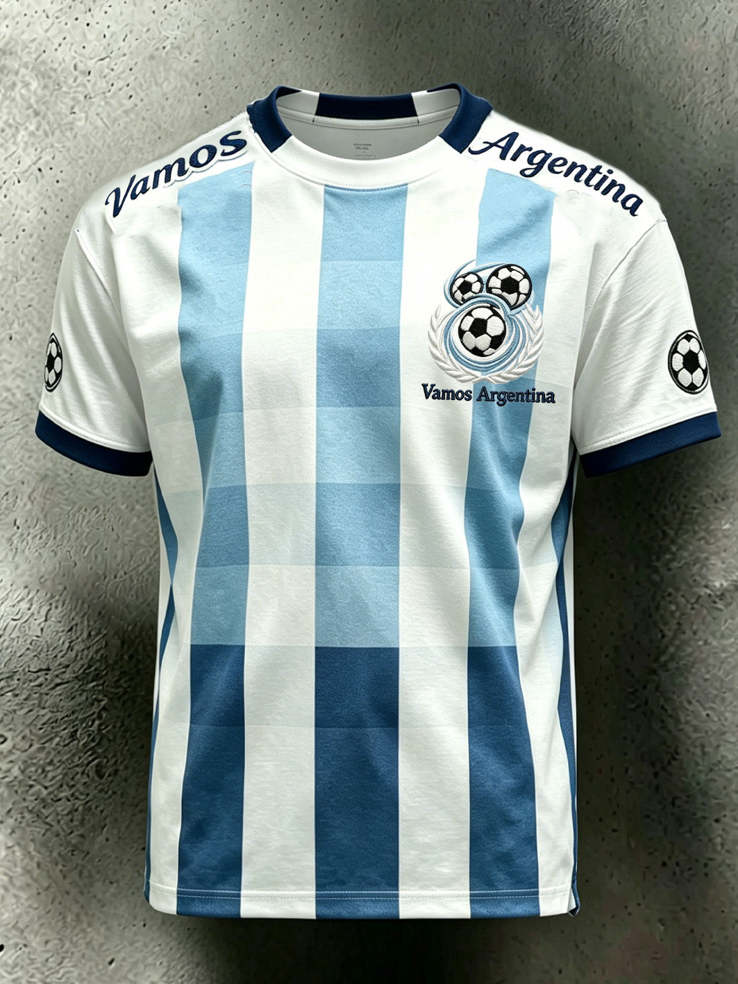 Men's popular football team cheering casual short sleeves t-shirt