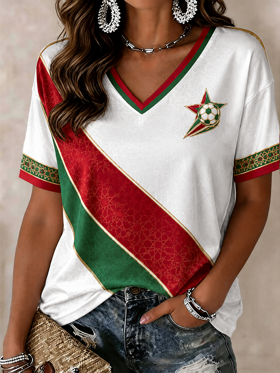 Women's Morocco Printed short-sleeved T-shirt