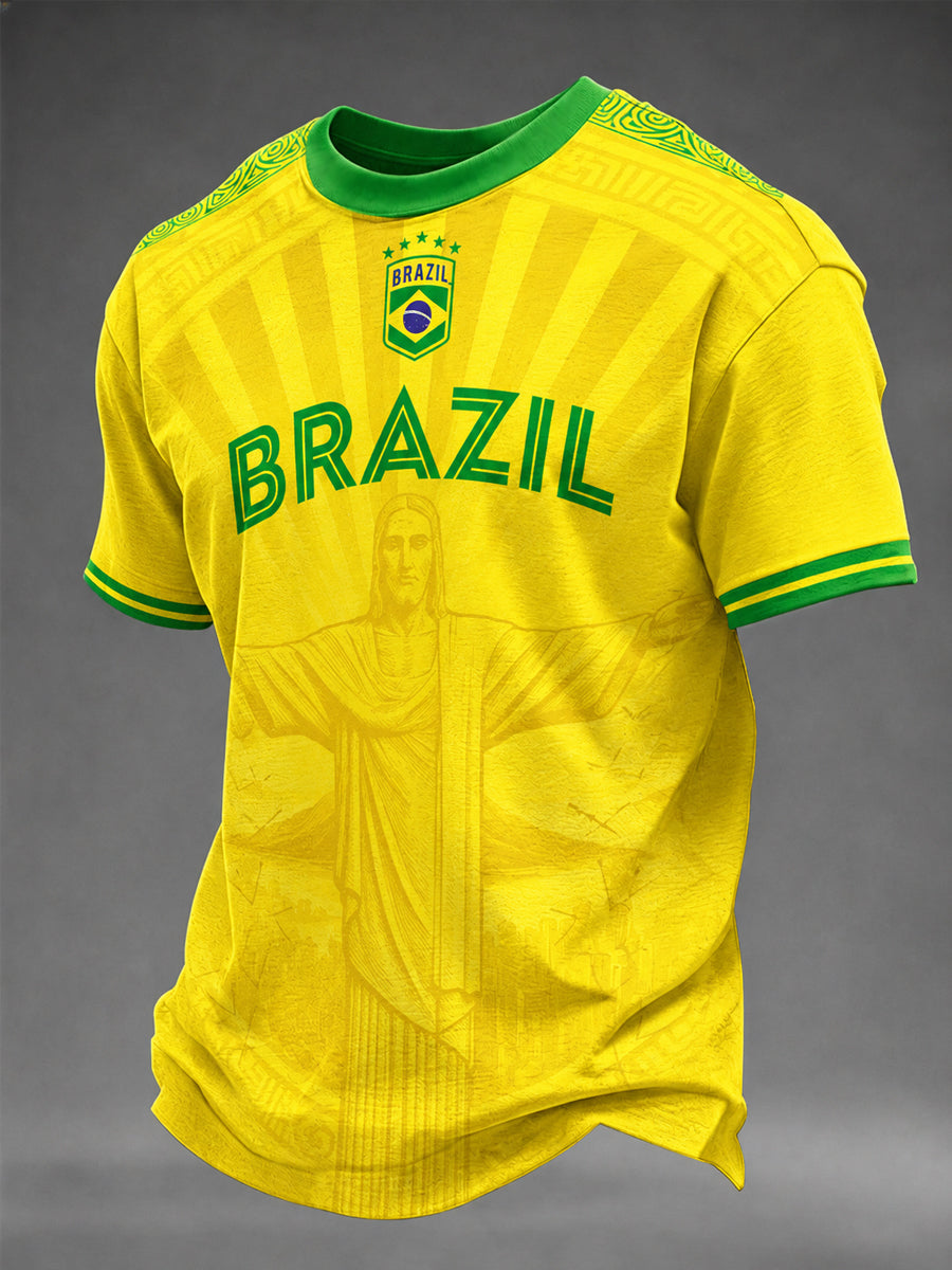 Men's Gift For Football Fans Print Casual Tee
