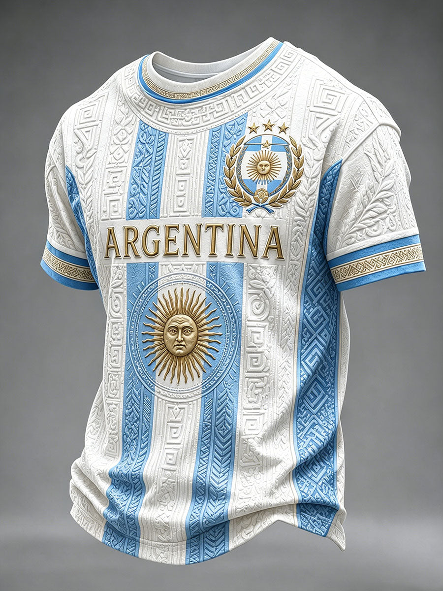Men's Argentina Football Short Sleeve T-shirt