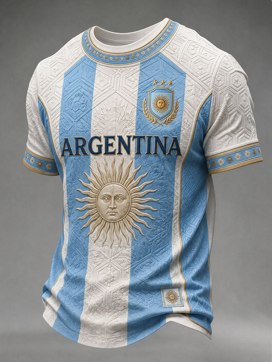 Men's Argentina Football Short Sleeves T-shirt