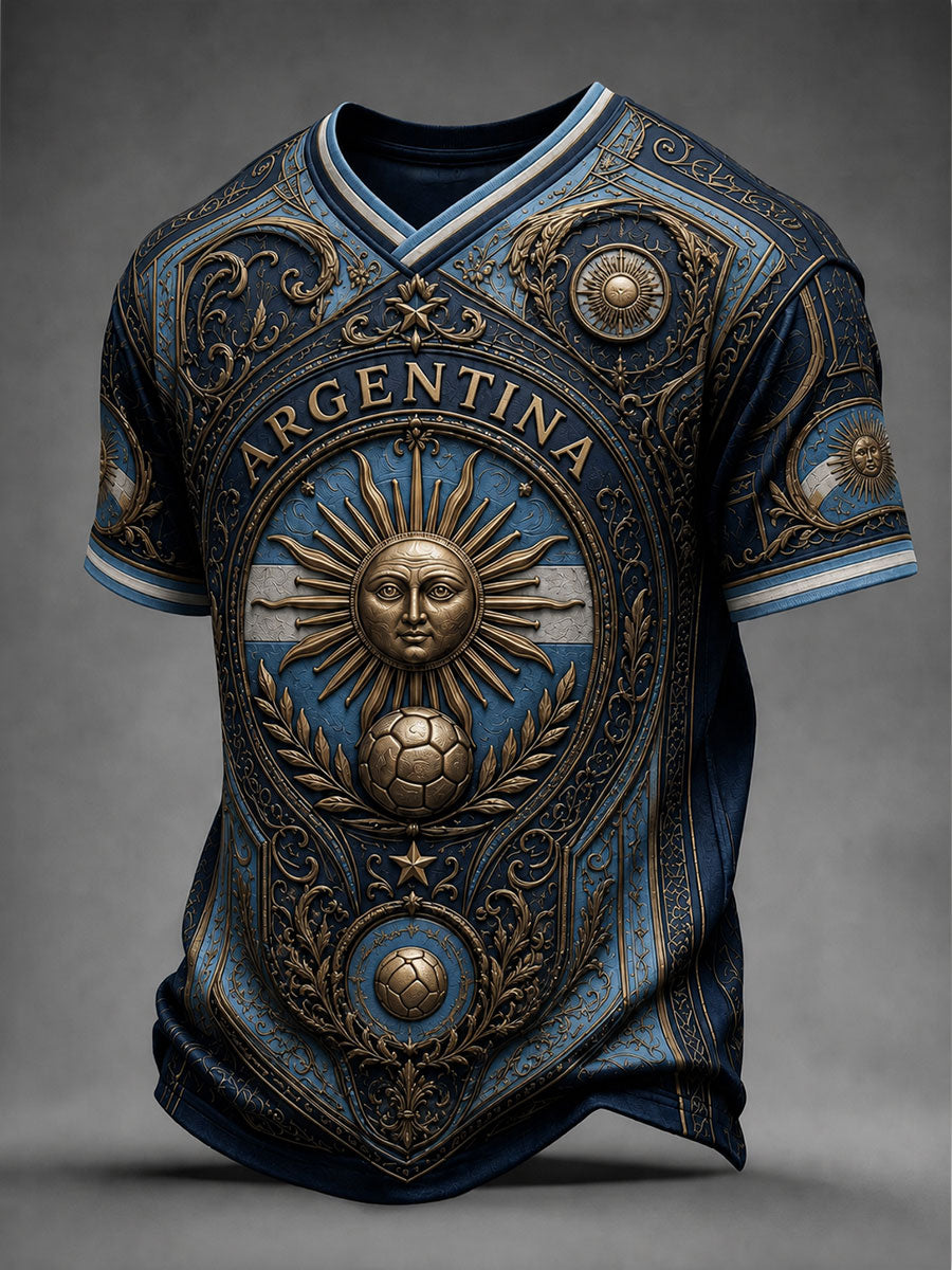 Men's Argentina Football Short Sleeves T-shirt