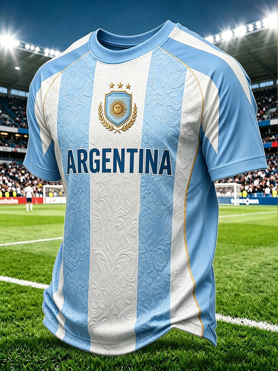 Men's Argentina Football Short Sleeves T-shirt