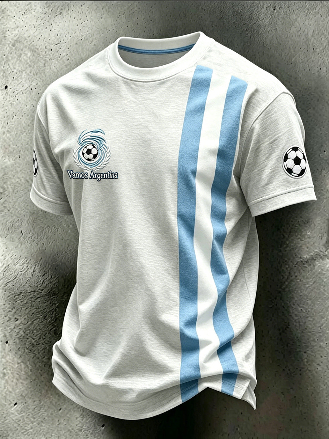 Men's popular football team cheering casual short sleeve T-shirt