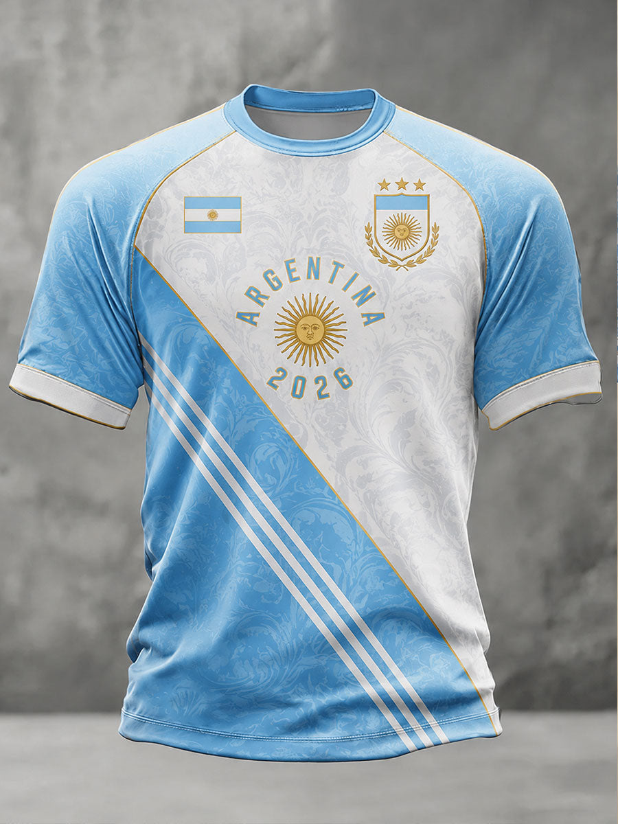 Men's Argentina Football Short Sleeves T-shirt
