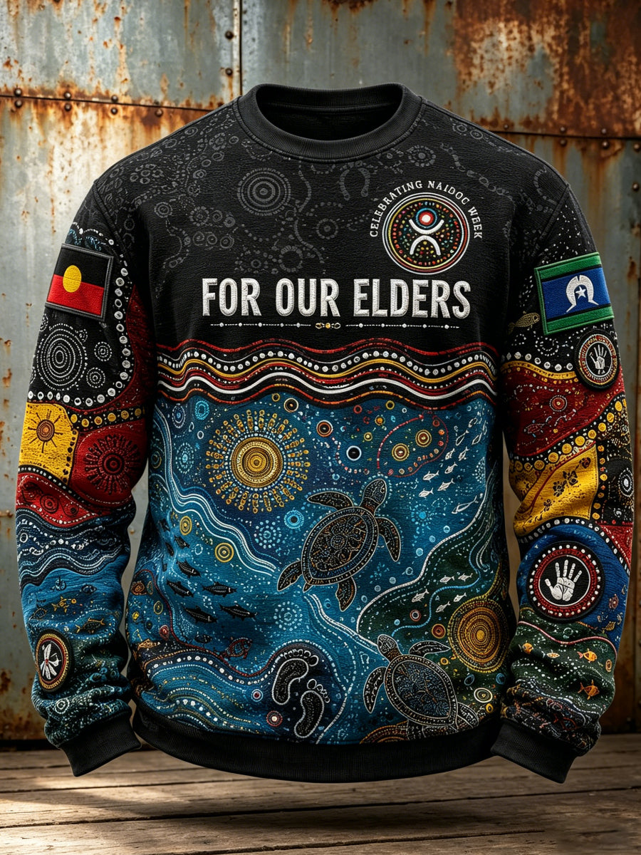 Men's Australia Naidoc Week Waffle Long Sleeve T-Shirt