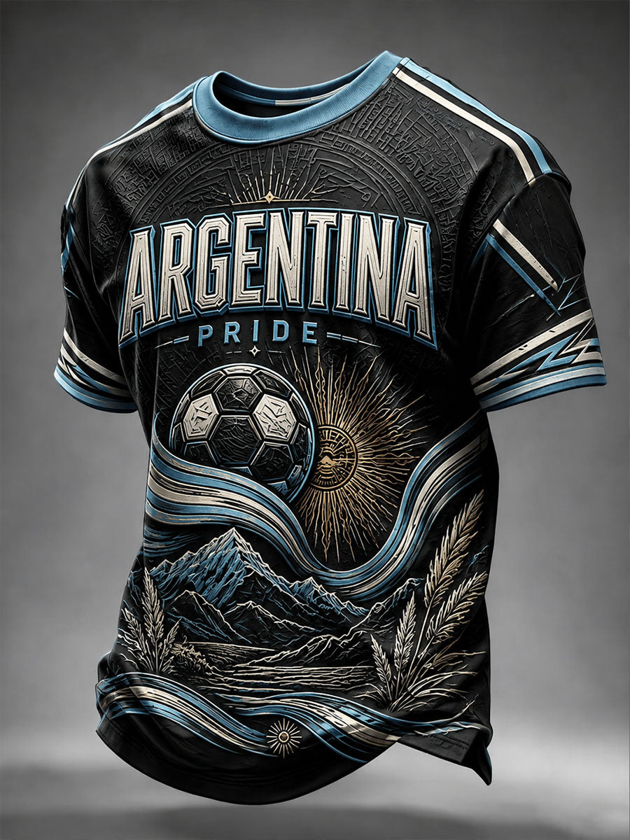 Men's Argentina Football Short Sleeves T-shirt