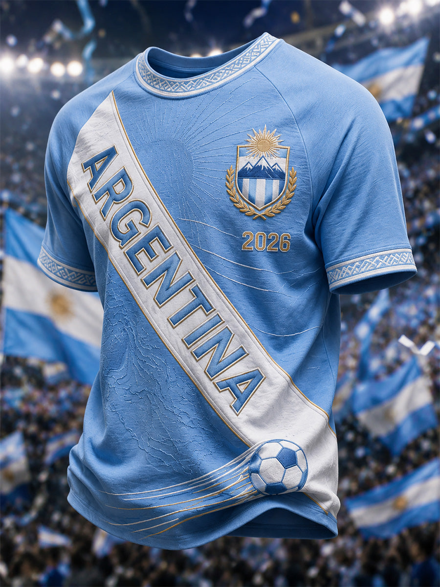 Men's Gift For Football Fans Print Casual Tee