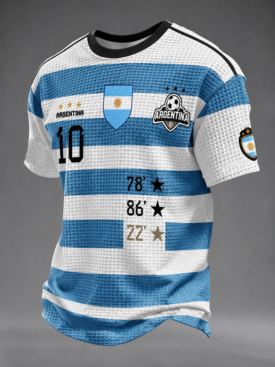 Men's Argentina Football Waffle Short Sleeve