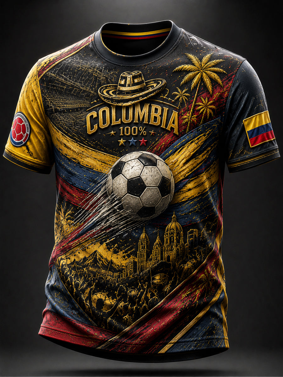 Classic T-shirt for Retro Colombia Soccer Fans