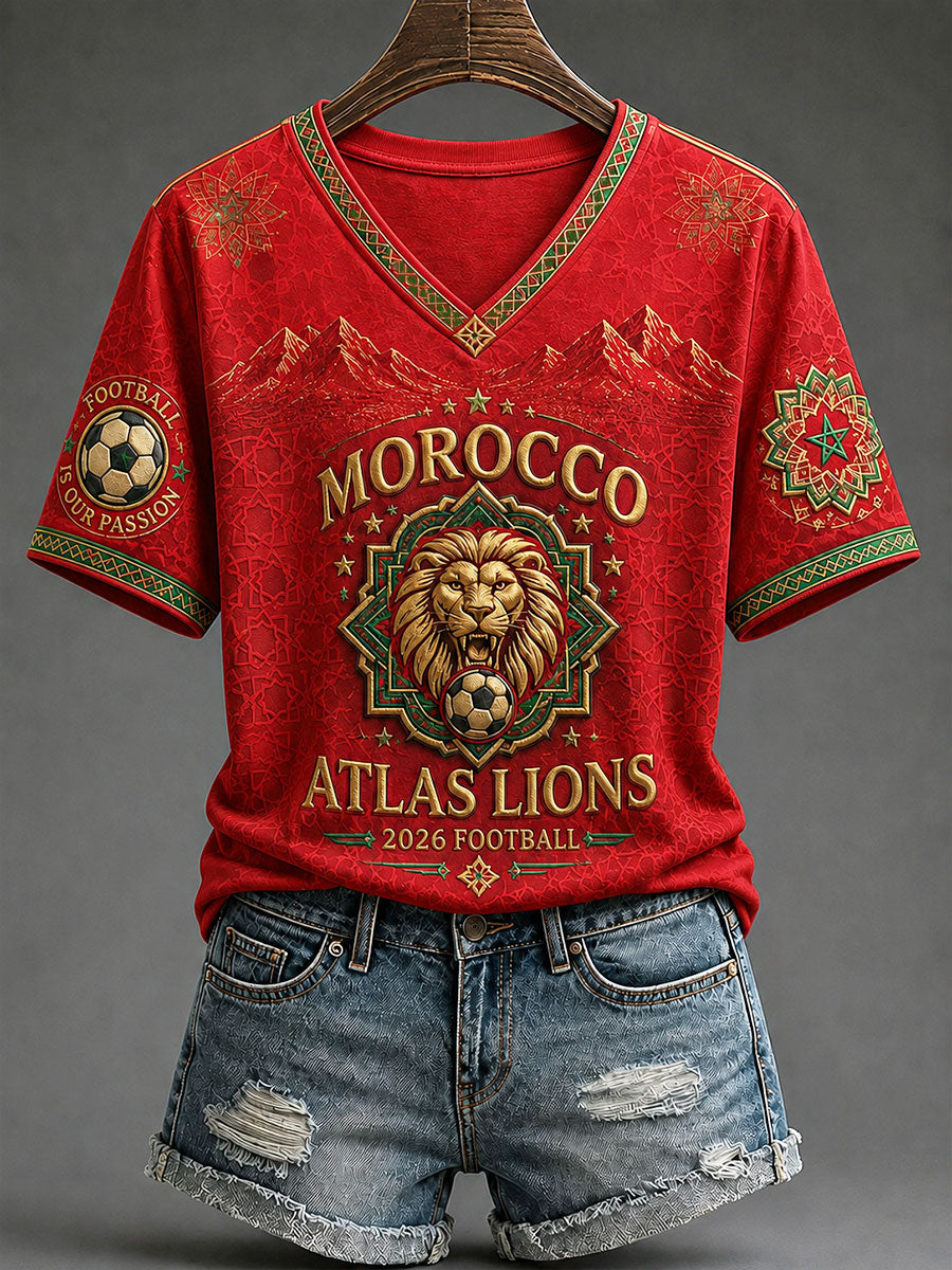 Women's 2026 Morocco Football T-shirt