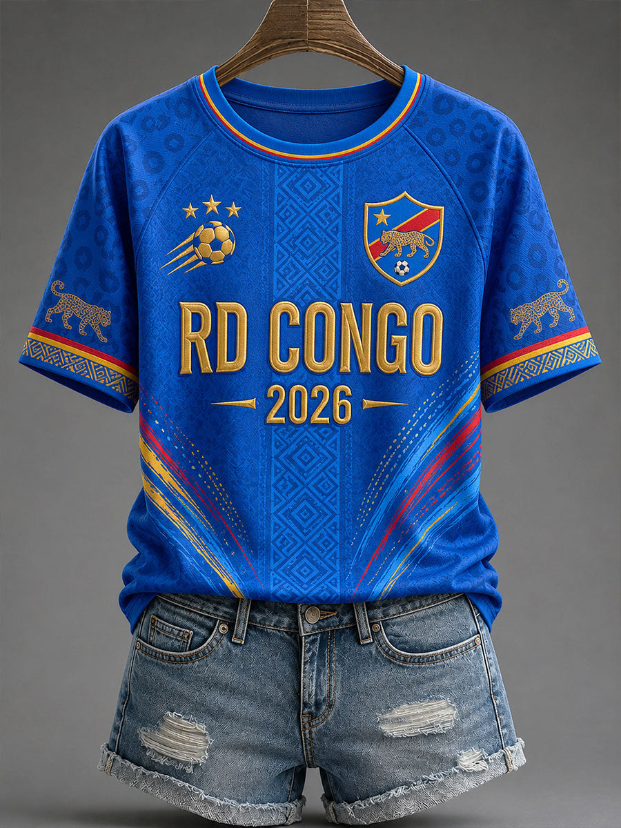 Women's 2026 Democratic Republic of Congo Football T-Shirts