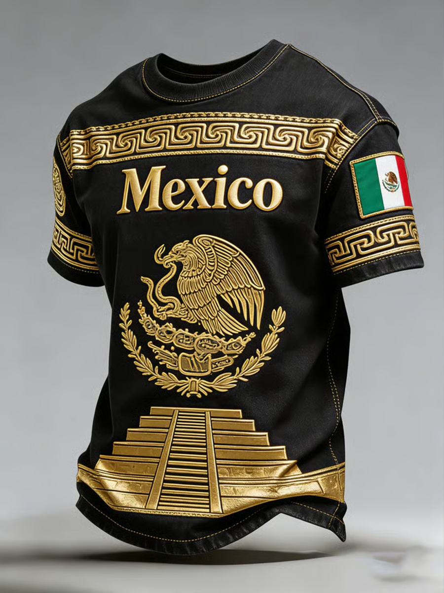 Men's Mexico Football Printed short sleeves t-shirt