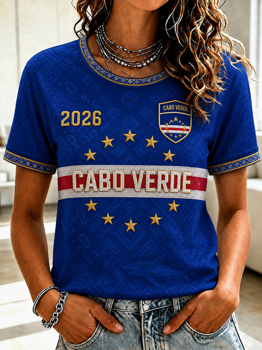 Women's Gift For Football Fans Print Casual Short Sleeve O-Neck T-shirt