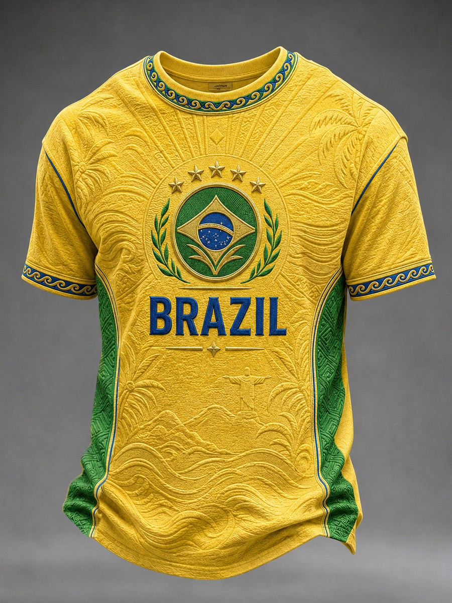 Men's Gift For Football Fans Print Casual Tee