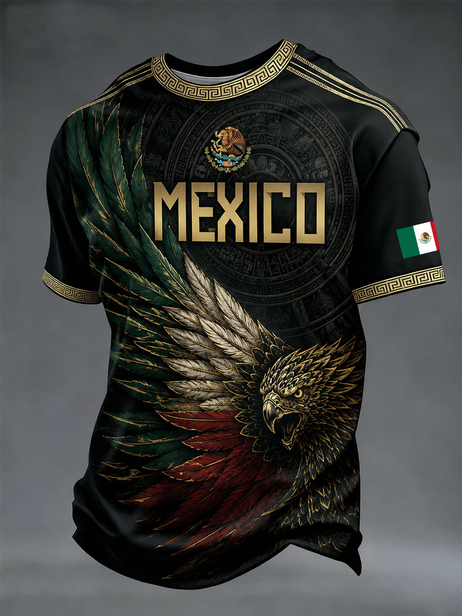 Men's Mexico Print Casual Tee