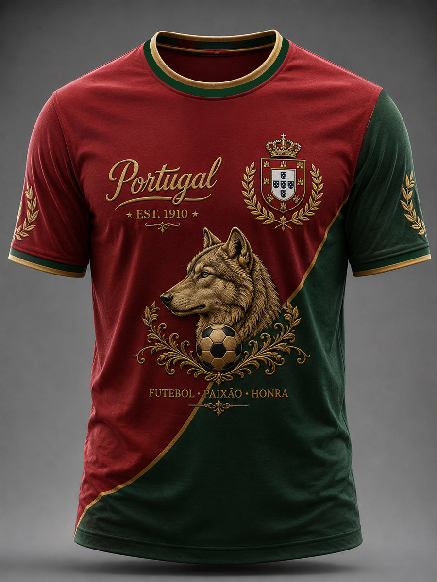 Men's Portuguese Football Printed T-shirt