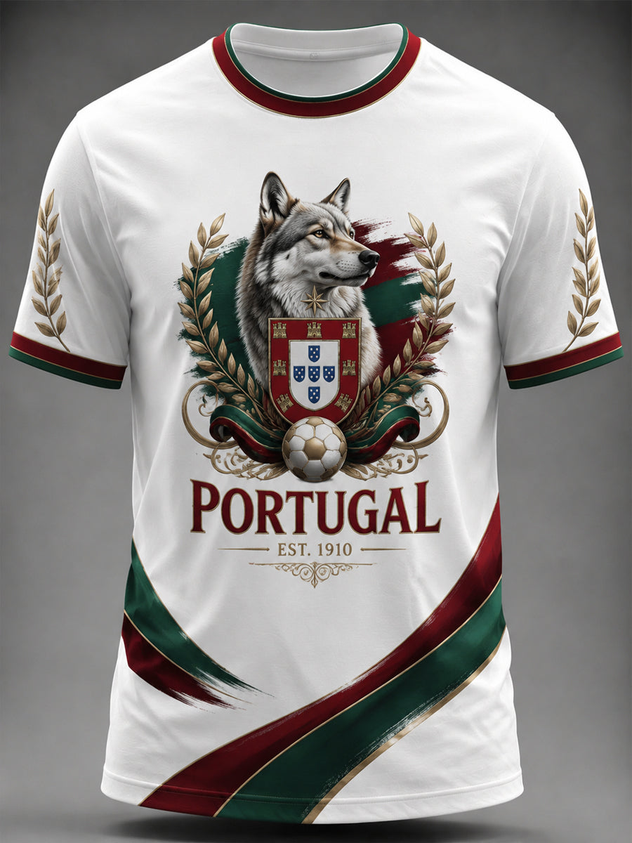 Men's Portuguese Football Printed T-shirt