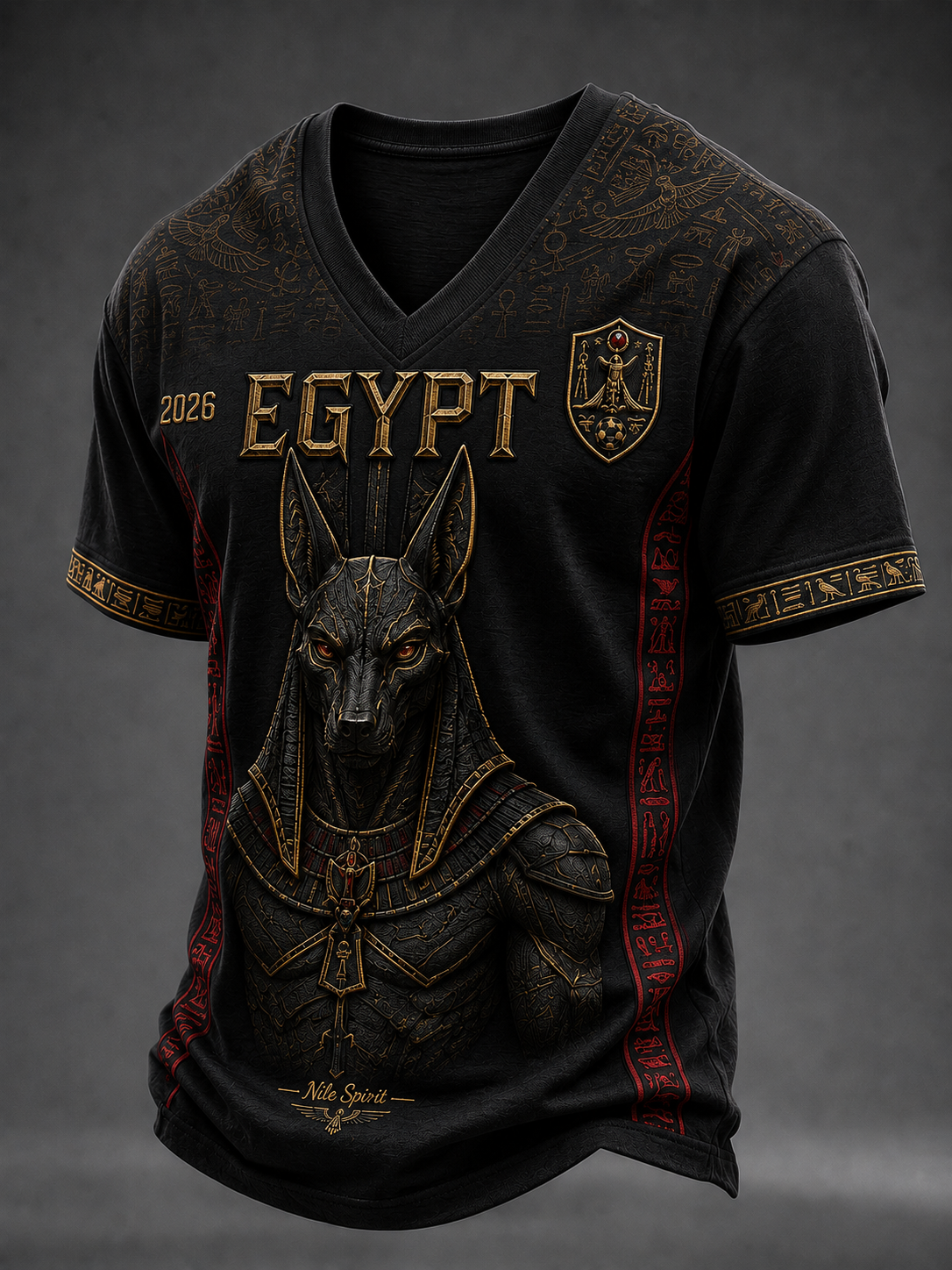 Men's Egyptian Football V-Neck T-Shirt