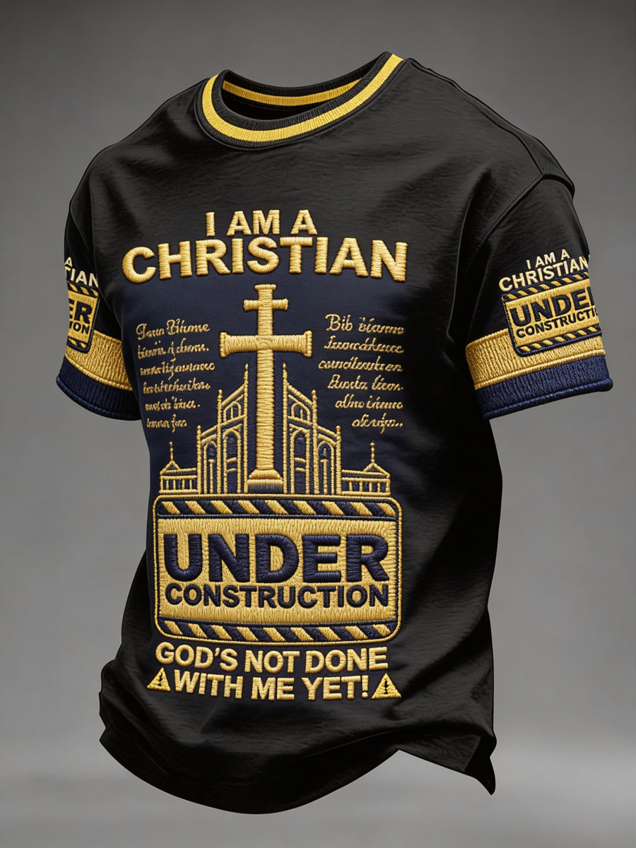 Men's Faith Print Casual Short-Sleeve T-Shirt