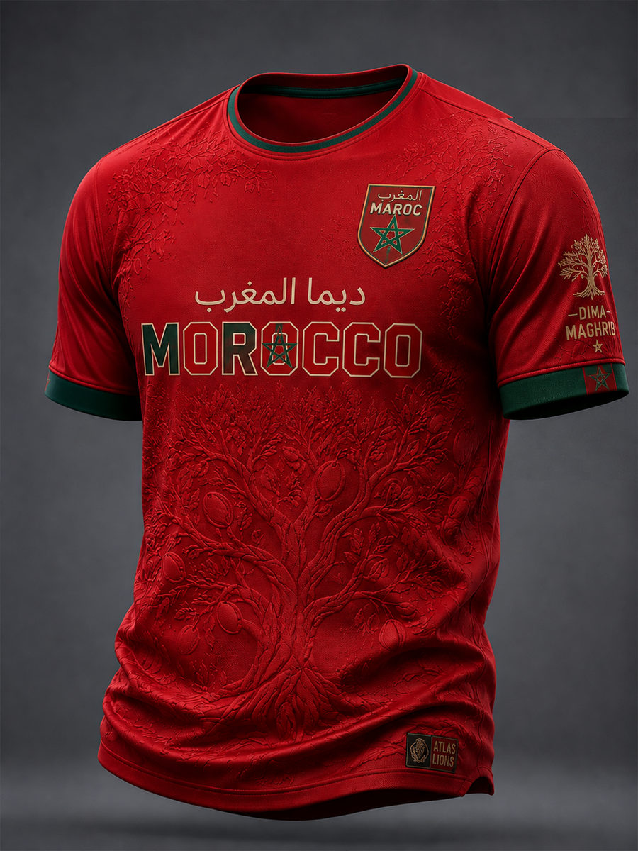 Men's Morocco Football Printed short sleeves t-shirt