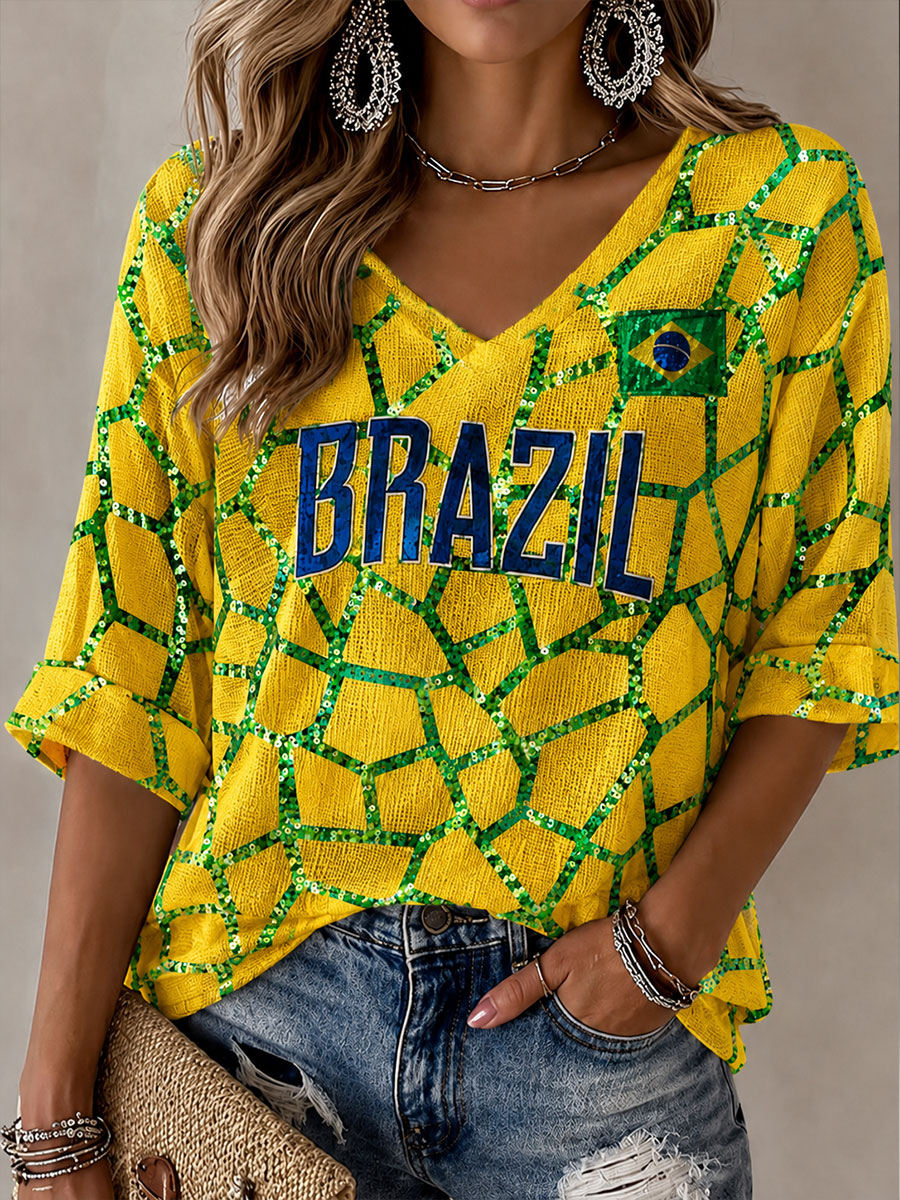 Women's Brazil Waffle T-shirt