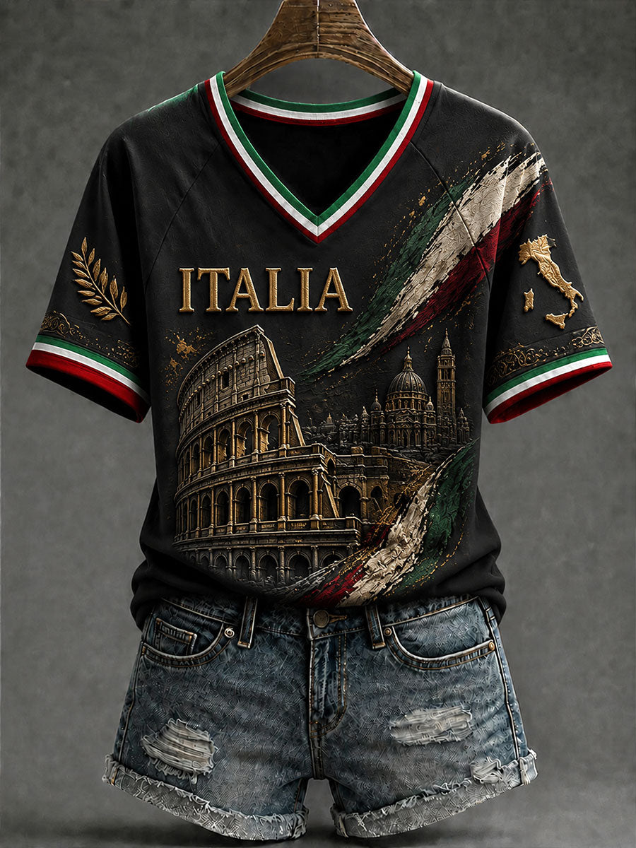 Women's Italian V-neck T-shirts