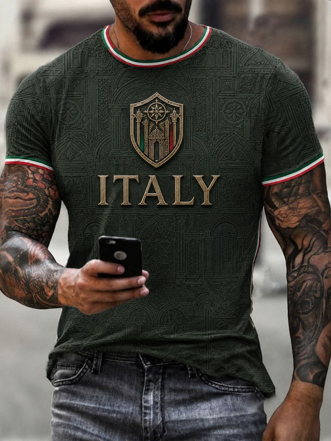 Men's Italy Printed T-shirt