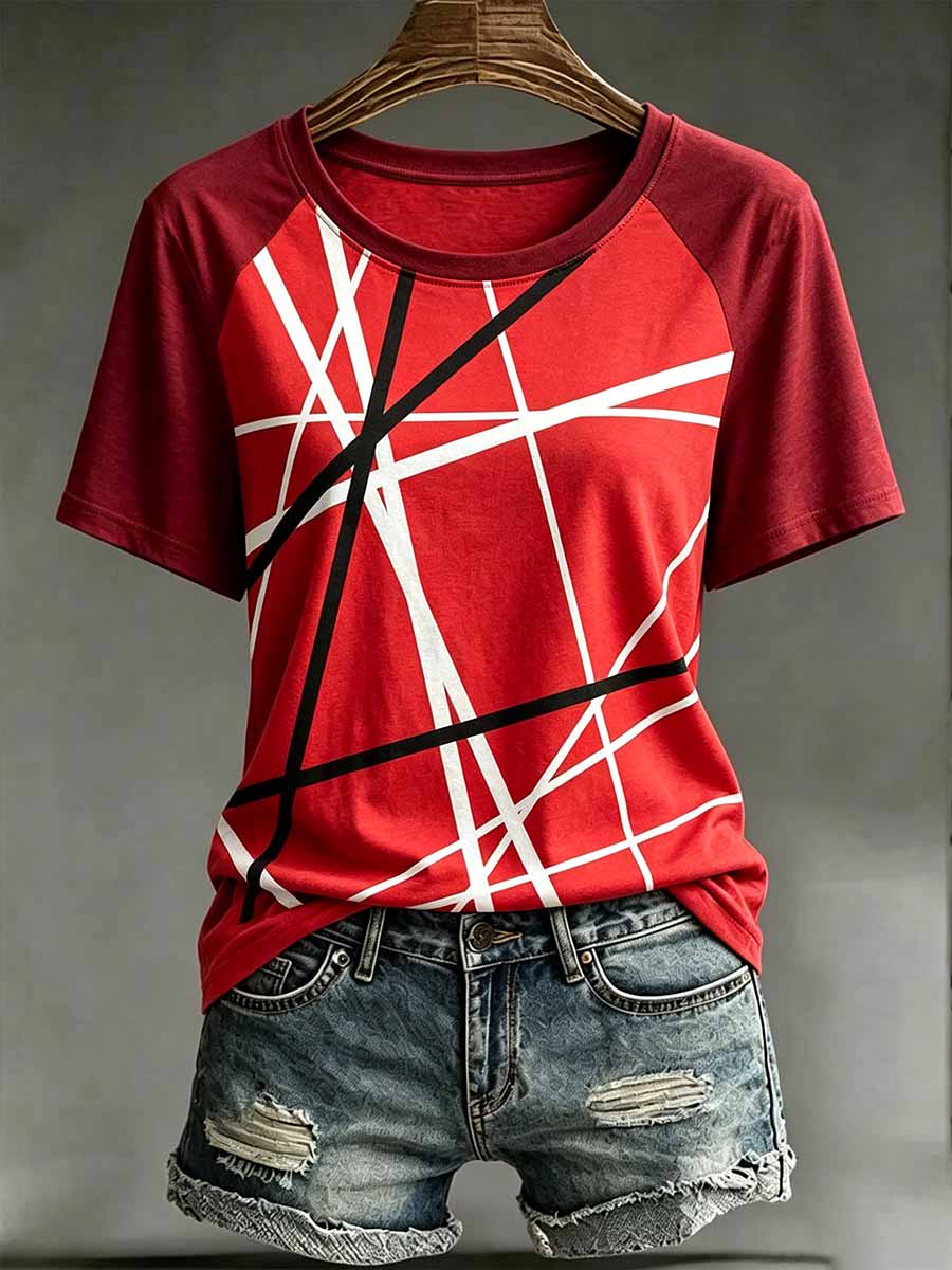 Women's Vintage Van Halen Print Casual T-Shirt