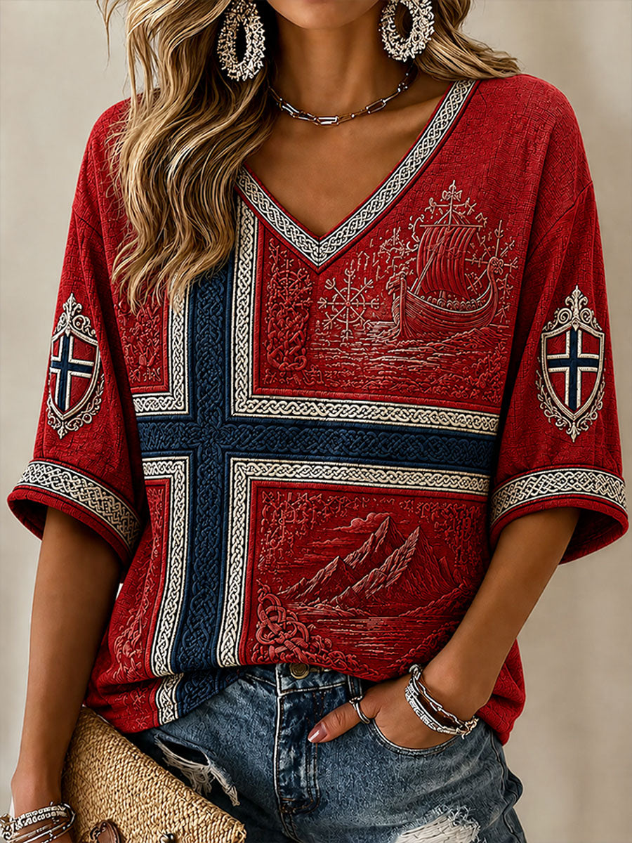 Women's Norwegian Viking Spirit Casual T-Shirt