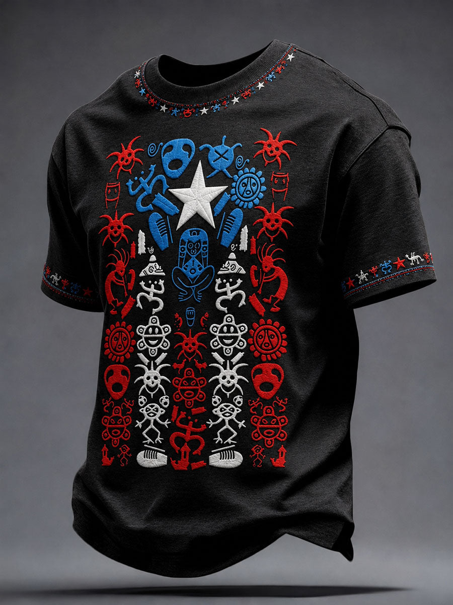 Men's Puerto Rico Pride Art Printed T-shirt