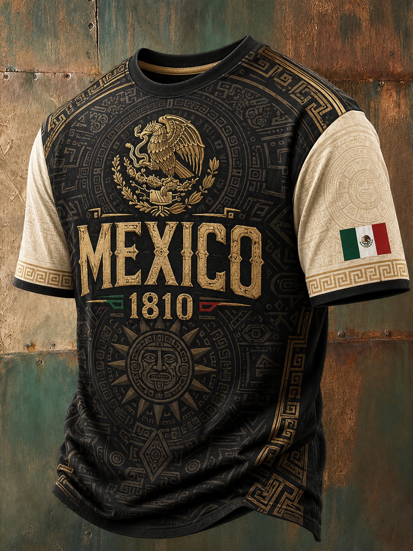 Men's Mexican Independence Day Commemorative Art Print T-Shirt