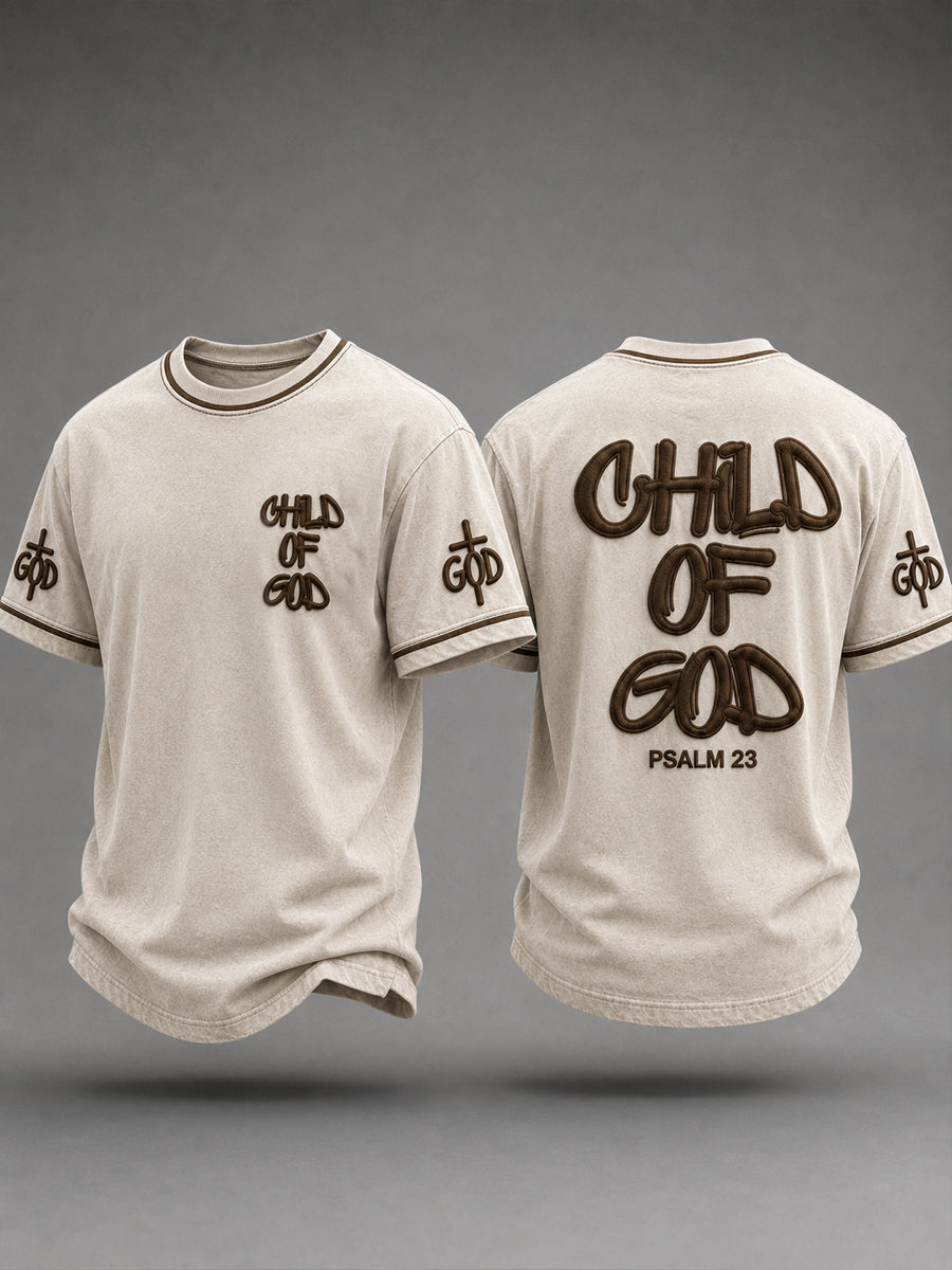 Men's Christian Child Of God Cross Short-sleeved T-shirt