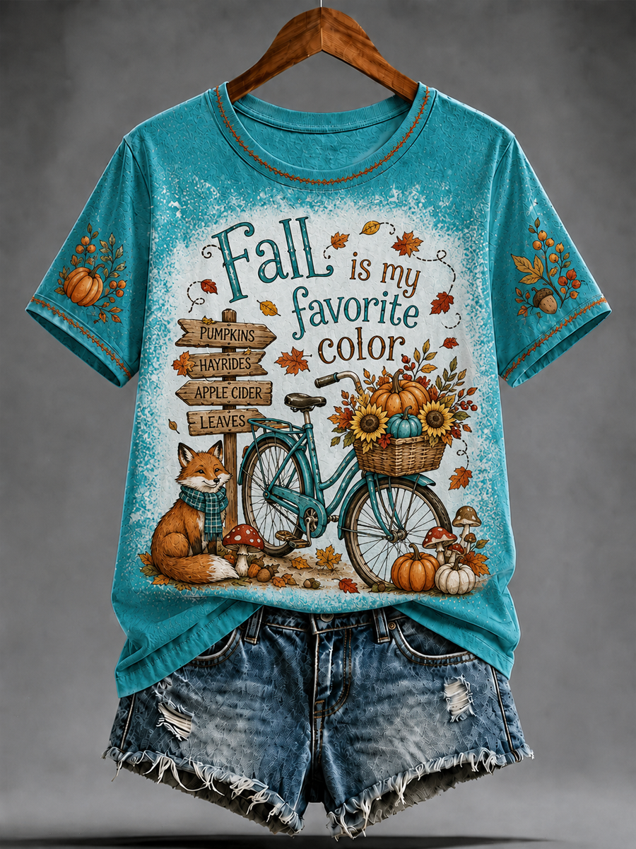 Women's Fall is my favorite color short-sleeved T-shirt