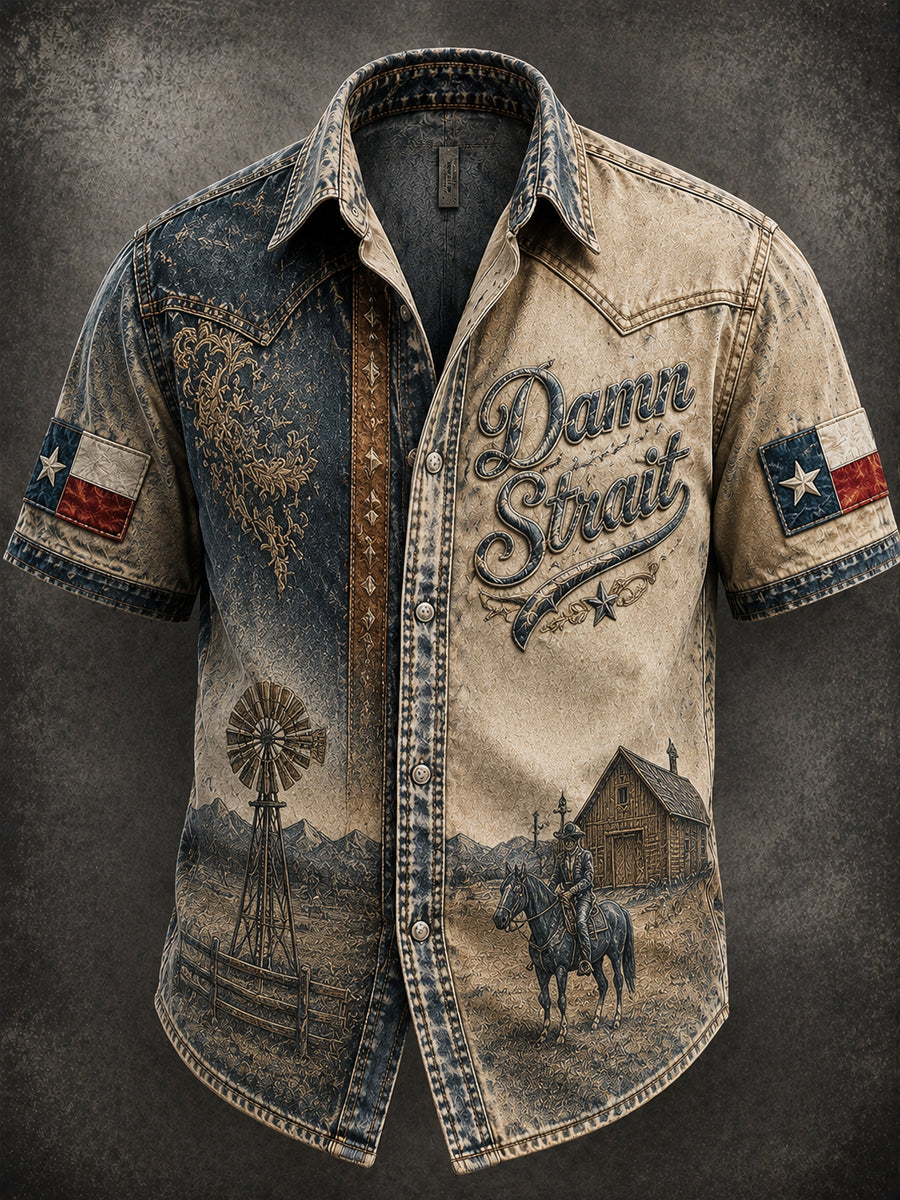 Men's Rustic Ranch Style Casual Shirt