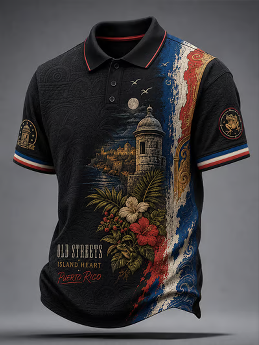 Men's Puerto Rico Printed polo shirt