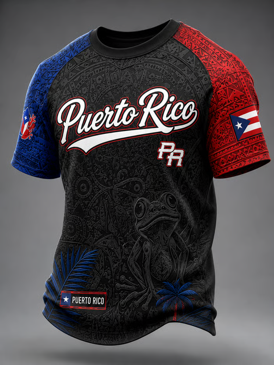 Men's Puerto Rico Printed short sleeve t-shirt