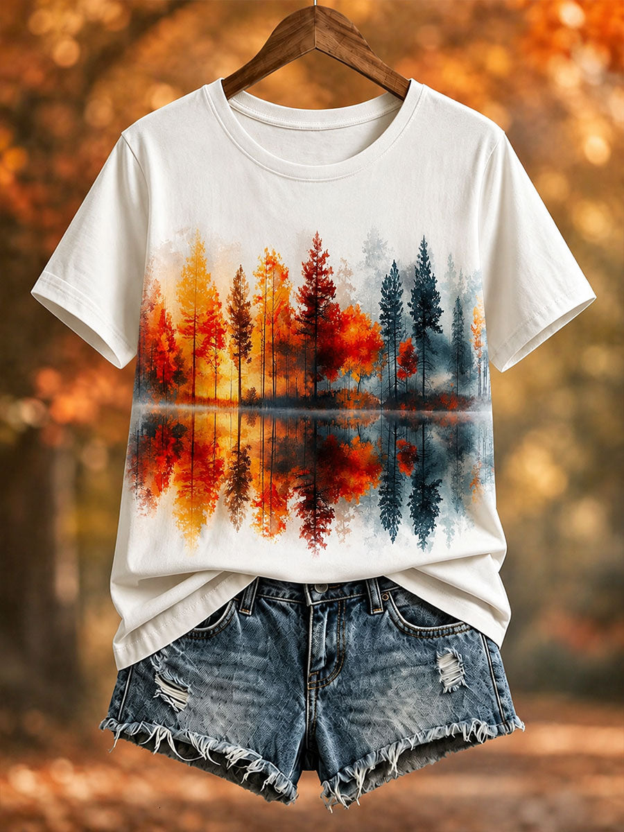 Women's Autumn Forest Short-sleeved T-shirt