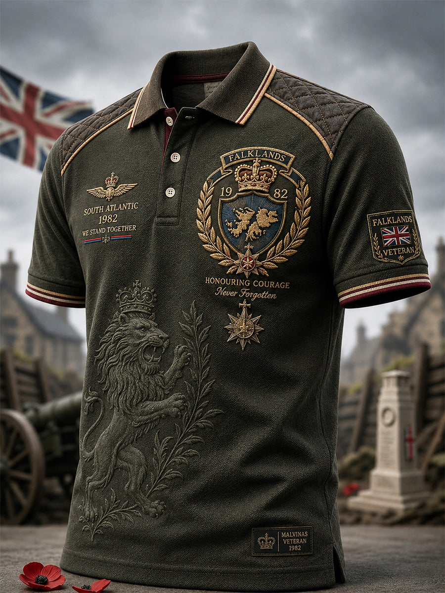 Men's Falklands War Veteran Printed polo shirt