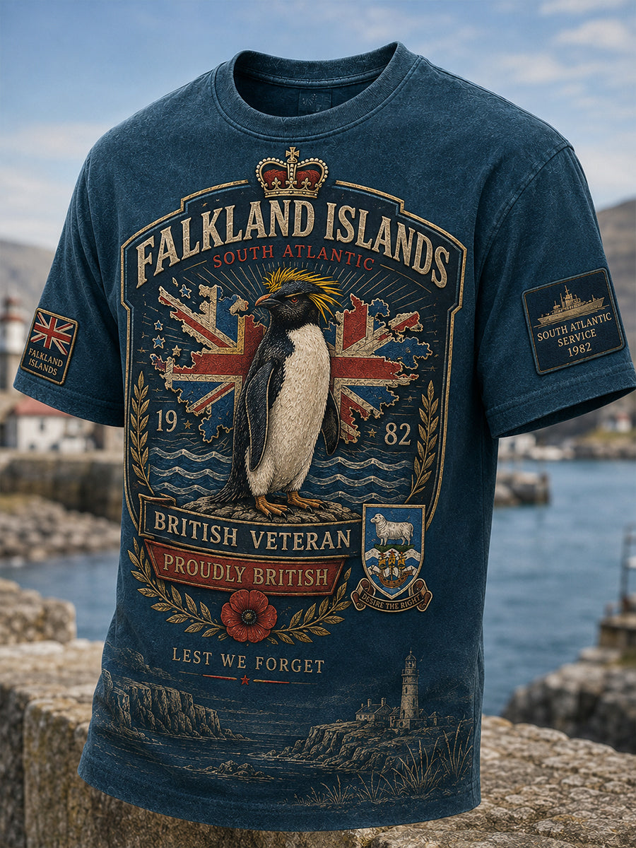 Men' Falklands War British Veterans Memorial Short Sleeves T-Shirt