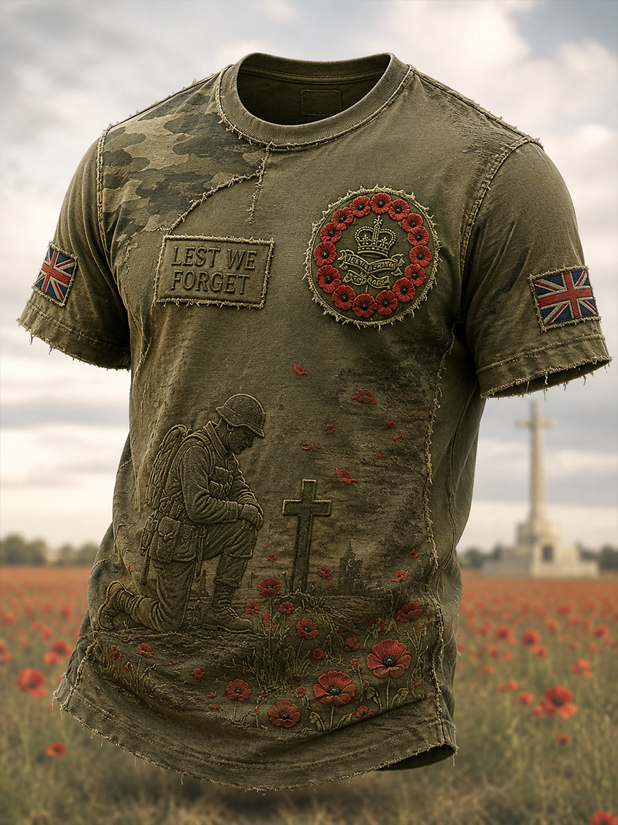 Men's British Remembrance Day Short Sleeves T-Shirt
