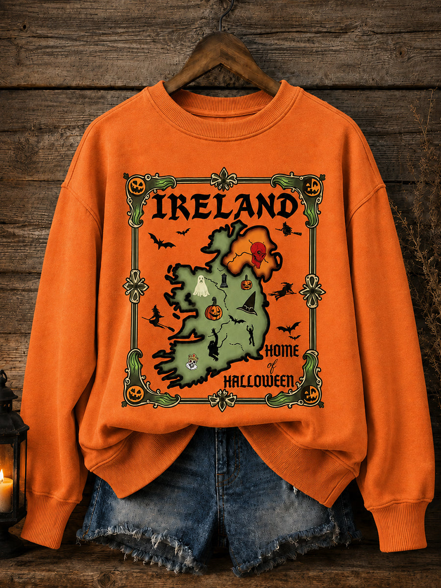 Women's Irish Halloween Samhain Print Sweatshirt