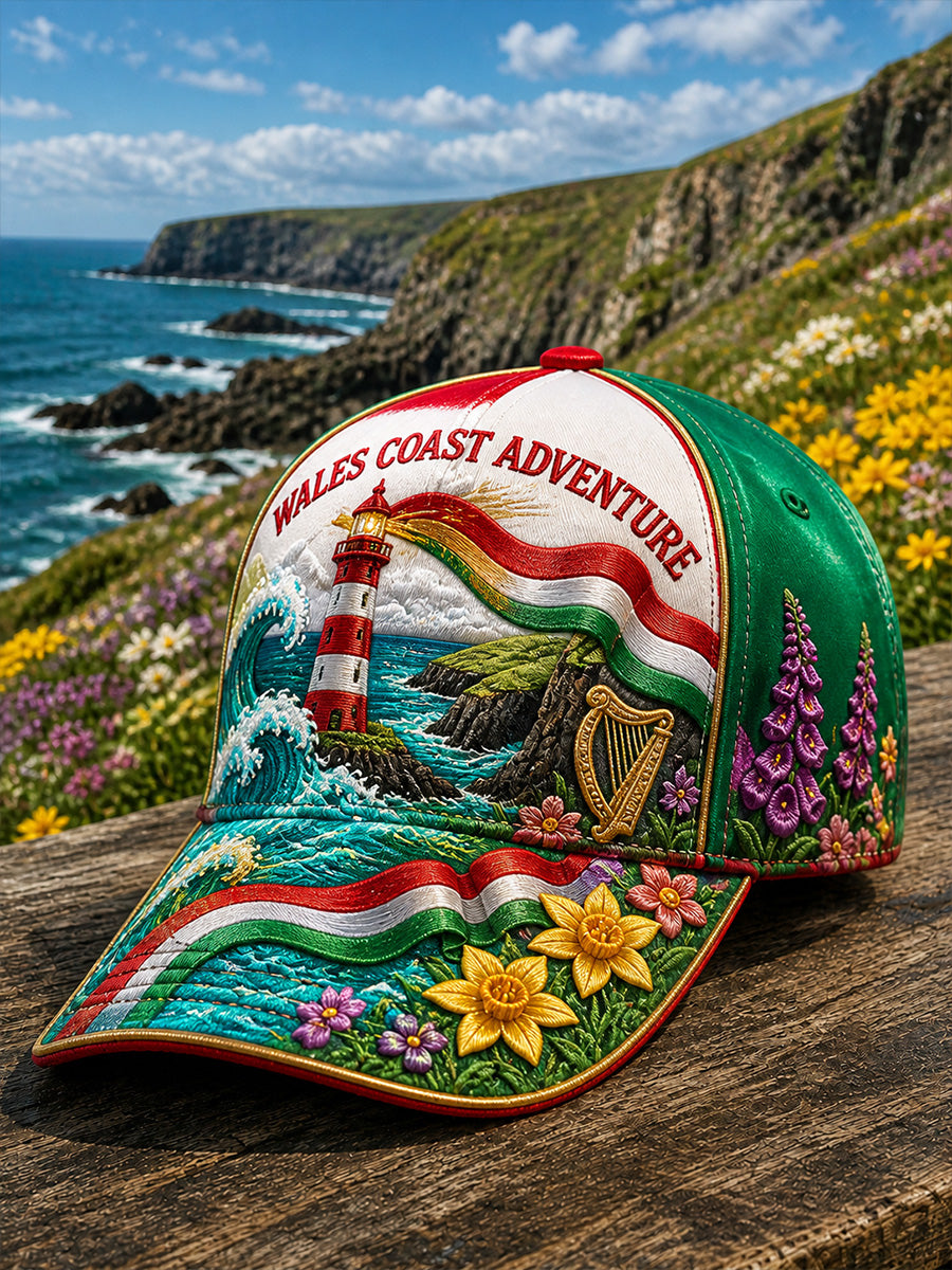 Unisex Vintage British/Welsh Art Print Casual Hat