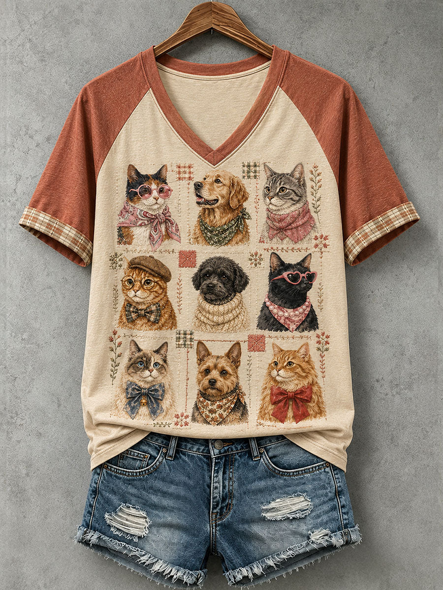 Women's Lovely Animal Pattern T-Shirt