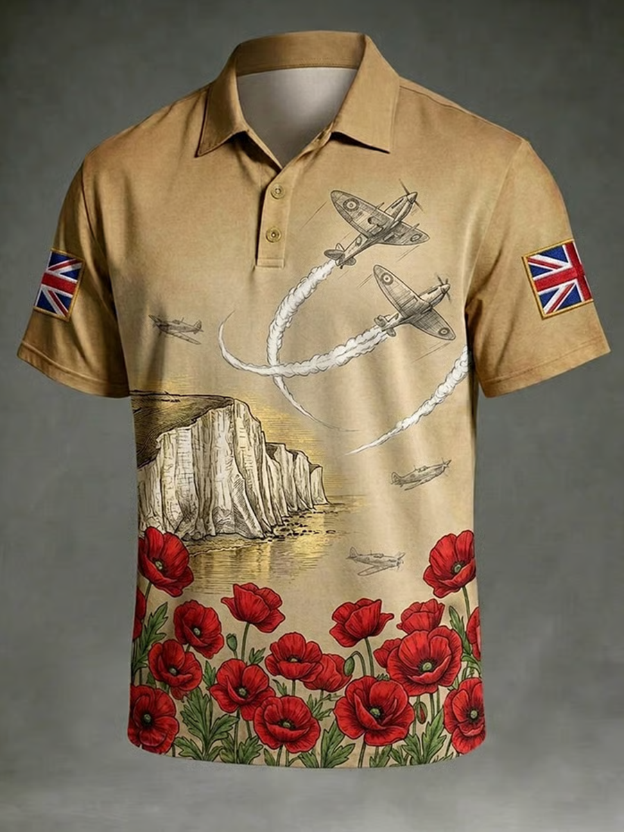 Men's British Veteran Print polo shirt